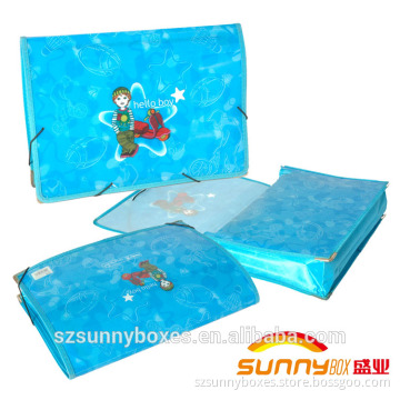 Eco-Friendly Plastic Printing Document File Letter Holder With Elastic Strap
